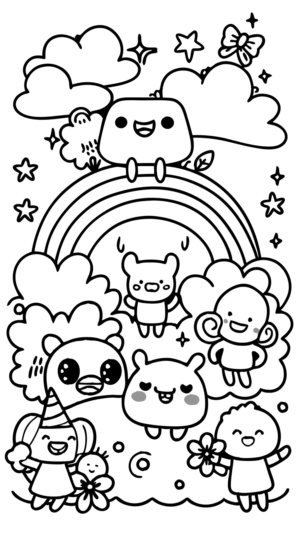 rainbow friends coloring pages all characters